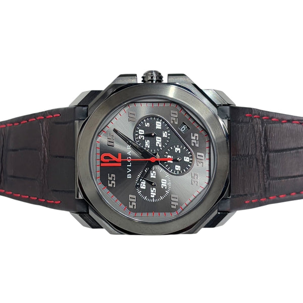 ブルガリ BVLGARI オクト ヴェロチッシモ ケンオクヤマ リミテッド BGO41 SCH(BG041 BSLDHC/KO) ブラック SS メンズ 腕時計