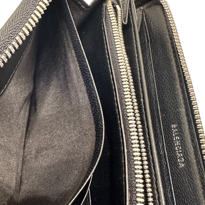 バレンシアガ BALENCIAGA エブリデイ　ロングジップウォレット ブラック レザー ユニセックス 長財布