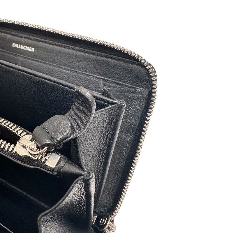 バレンシアガ BALENCIAGA エブリデイ　ロングジップウォレット ブラック レザー ユニセックス 長財布