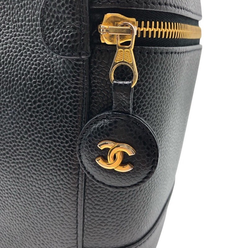 シャネル CHANEL ココマーク　バニティバッグ A01998 ブラック/ゴールド金具 牛革 キャビア レディース ハンドバッグ