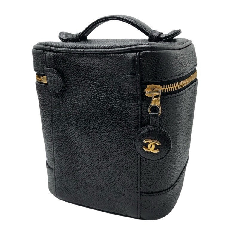 シャネル CHANEL ココマーク　バニティバッグ A01998 ブラック/ゴールド金具 牛革 キャビア レディース ハンドバッグ