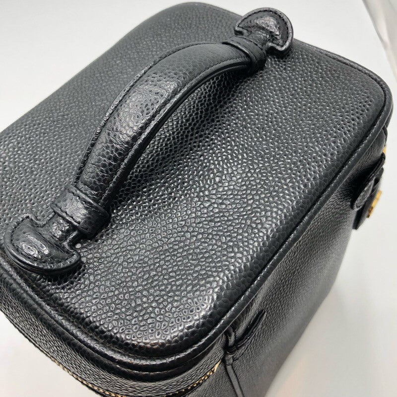 シャネル CHANEL ココマーク　バニティバッグ A01998 ブラック/ゴールド金具 牛革 キャビア レディース ハンドバッグ