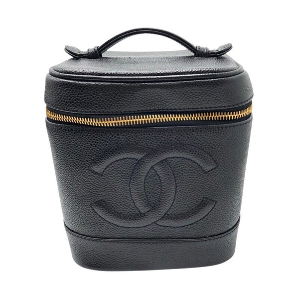 シャネル CHANEL ココマーク　バニティバッグ A01998 ブラック/ゴールド金具 牛革 キャビア レディース ハンドバッグ