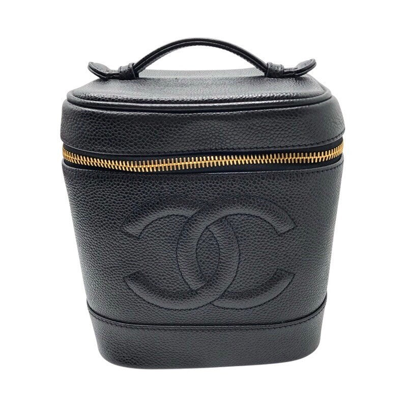 シャネル CHANEL ココマーク　バニティバッグ A01998 ブラック/ゴールド金具 牛革 キャビア レディース ハンドバッグ