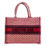 クリスチャン・ディオール Christian Dior ブックトート ミディアム M1296 レッド・ドット トワル レディース トートバッグ