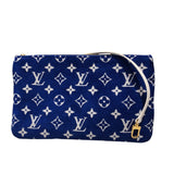ルイ・ヴィトン LOUIS VUITTON ネヴァーフルMM  M46220 ブルー モノグラムジャガードベルベット ユニセックス ハンドバッグ