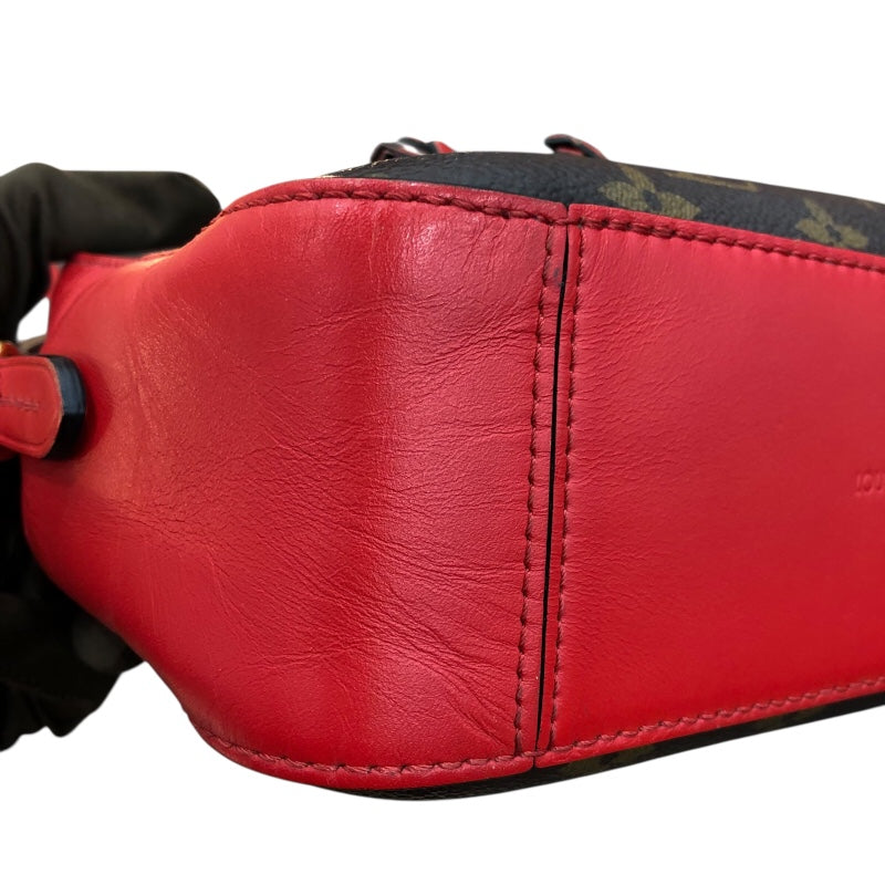 ルイ・ヴィトン LOUIS VUITTON サントンジュ M43556 レッド/ゴールド金具 モノグラム レディース ショルダーバッグ