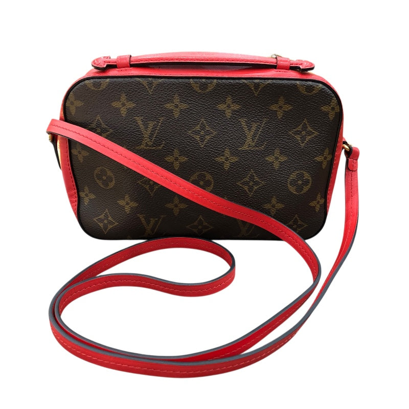 ルイ・ヴィトン LOUIS VUITTON サントンジュ M43556 レッド/ゴールド金具 モノグラム レディース ショルダーバッグ