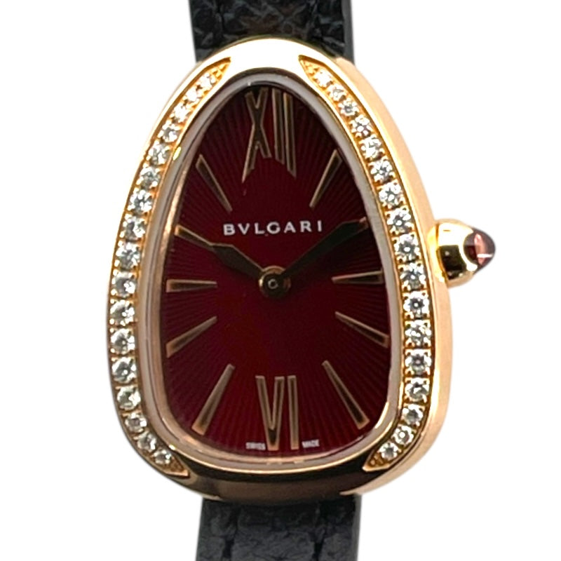 ブルガリ BVLGARI セルペンティ ダブルスパイラル 102730 レッド K18PG レディース 腕時計