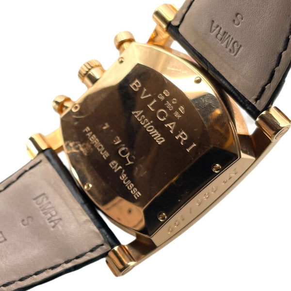 ブルガリ BVLGARI アショーマ クロノグラフ 世界199本限定　 AAP48GCH ブラック K18PG メンズ 腕時計