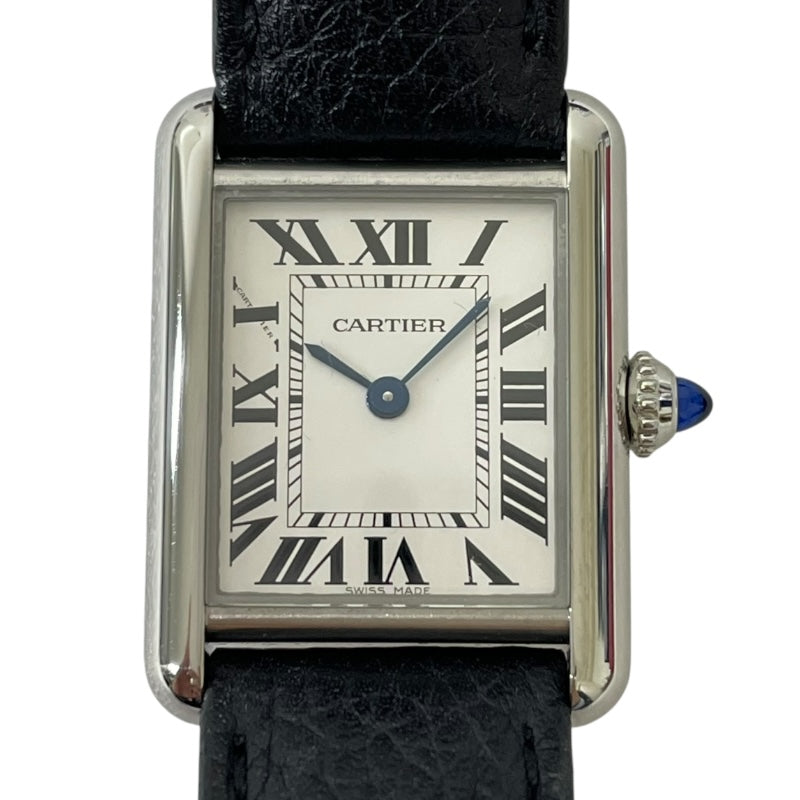 カルティエ Cartier タンクマストSM WSTA0042 アイボリー SS/レザー レディース 腕時計