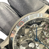エルメス HERMES スリム ドゥ エルメス スクレット リュン W053606WW チタン/プラチナ/革 自動巻き メンズ 腕時計
