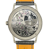 エルメス HERMES スリム ドゥ エルメス スクレット リュン W053606WW チタン/プラチナ/革 自動巻き メンズ 腕時計