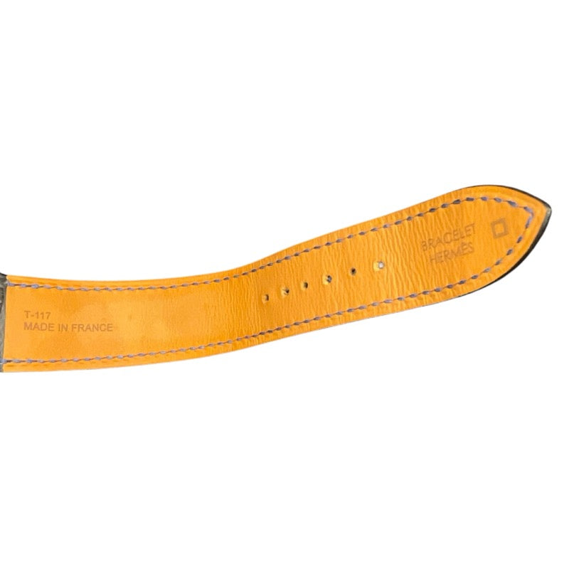 エルメス HERMES スリム ドゥ エルメス スクレット リュン W053606WW チタン/プラチナ/革 自動巻き メンズ 腕時計