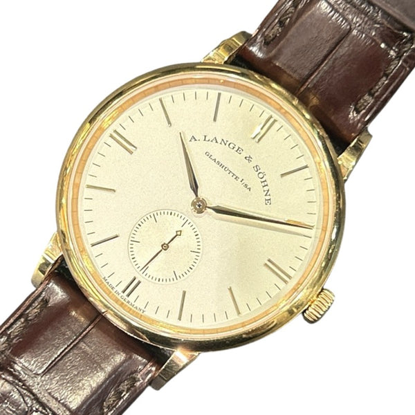 ランゲ＆ゾーネ A.LANGE&SOHNE サクソニア LSLS2194AD K18ピンクゴールド/革ベルト 手巻き メンズ 腕時計