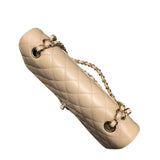 シャネル CHANEL マトラッセ25 A01112 ベージュ　ゴールド金具 キャビアスキン レディース ショルダーバッグ