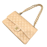 シャネル CHANEL マトラッセ25 A01112 ベージュ　ゴールド金具 キャビアスキン レディース ショルダーバッグ