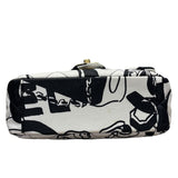 シャネル CHANEL ミニマトラッセトップハンドル ブラック・ホワイト　GD金具 ファブリック レディース ショルダーバッグ