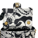 シャネル CHANEL ミニマトラッセトップハンドル ブラック・ホワイト　GD金具 ファブリック レディース ショルダーバッグ