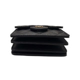 シャネル CHANEL クラシック　チェーンフラップカードケース ブラック キャビア レディース カードケース