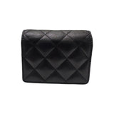 シャネル CHANEL クラシック　チェーンフラップカードケース ブラック キャビア レディース カードケース
