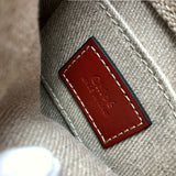 クロエ Chloe ウッディナノ ブラウン×ベージュ リネン/キャンバス/レザー レディース ショルダーバッグ
