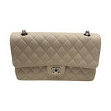 シャネル CHANEL マトラッセ２５ クリーム レザー キャビアスキン ユニセックス ショルダーバッグ