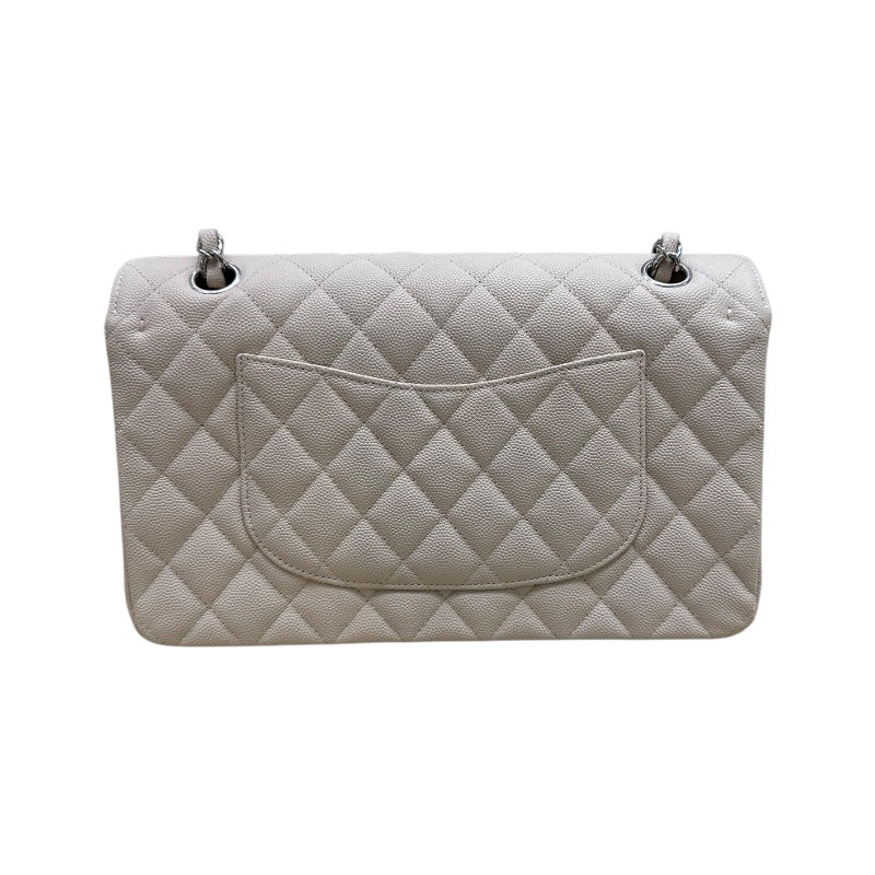 シャネル CHANEL マトラッセ２５ クリーム レザー キャビアスキン ユニセックス ショルダーバッグ