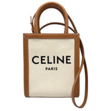 セリーヌ CELINE ミニパーティカルカバ 193302 タン カーフ キャンバス レディース ショルダーバッグ