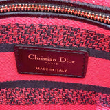 クリスチャン・ディオール Christian Dior レディディライト ミディアム M0565 レッド ジャガード レディース ハンドバッグ