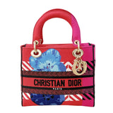 クリスチャン・ディオール Christian Dior レディディライト ミディアム M0565 レッド ジャガード レディース ハンドバッグ