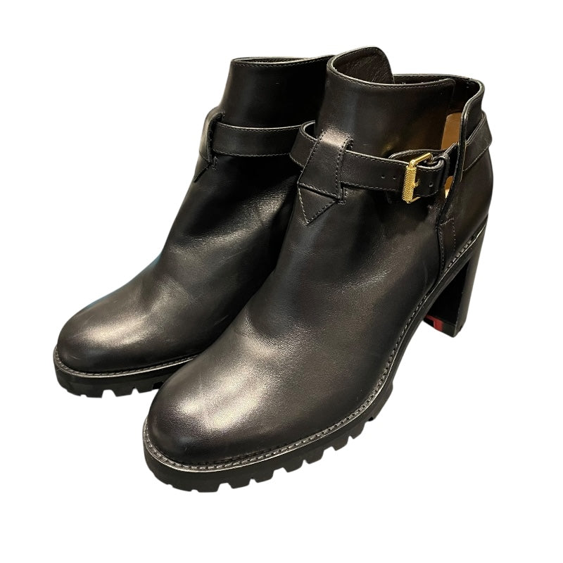 クリスチャン・ルブタン Christian louboutin ストラップアンクルブーツ ブラック レザー レディース ブーツ