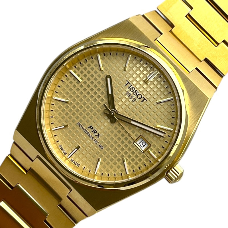 ティソ TISSOT PRX パワーマティック 80 T137.407.33.021.00 ゴールド ステンレススチール メンズ 腕時計