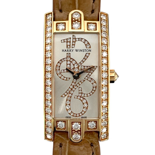 ハリーウィンストン HARRY WINSTON アヴェニューC ミニ AVCQHM16RR001 シルバー K18PG クオーツ レディース 腕時計