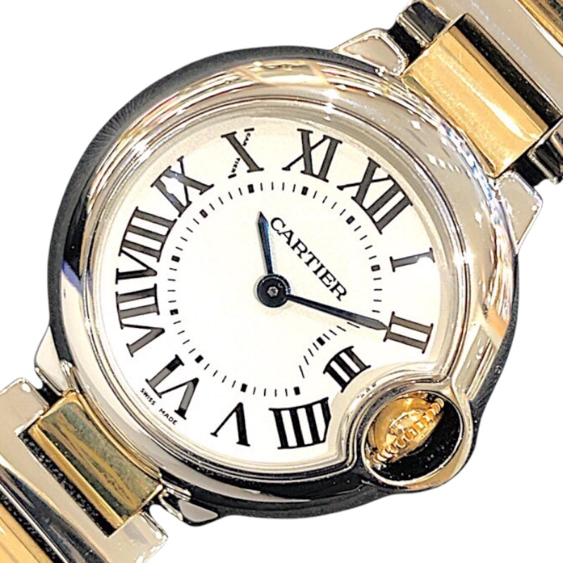 カルティエ Cartier バロンブルードゥ　カルティエ　28mm W69007Z3 K18/SS レディース 腕時計