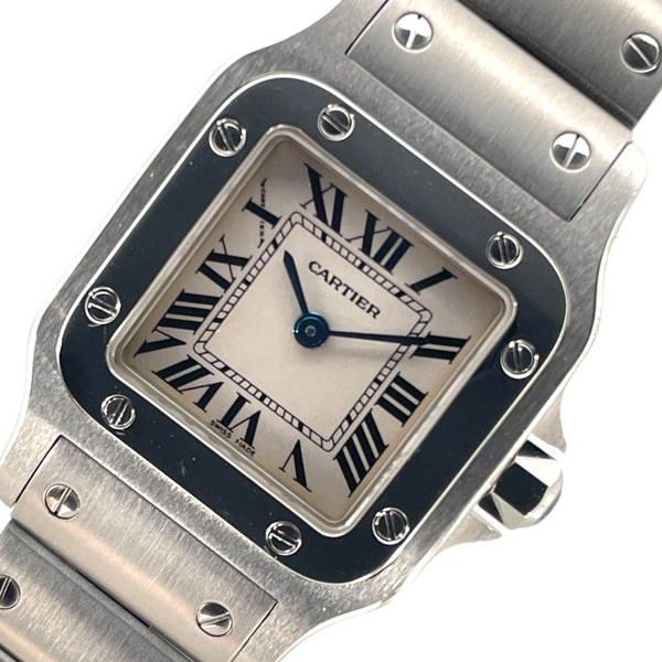 カルティエ Cartier サントスガルべSM ローマン SS クオーツ レディース 腕時計