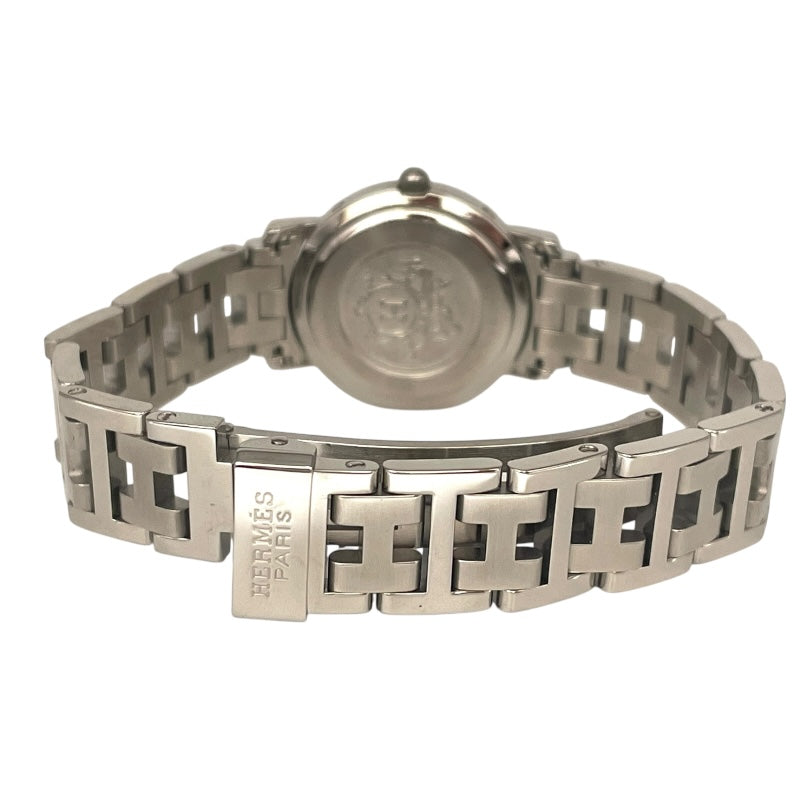 エルメス HERMES クリッパー CL4.201 ブルー ステンレススチール レディース 腕時計