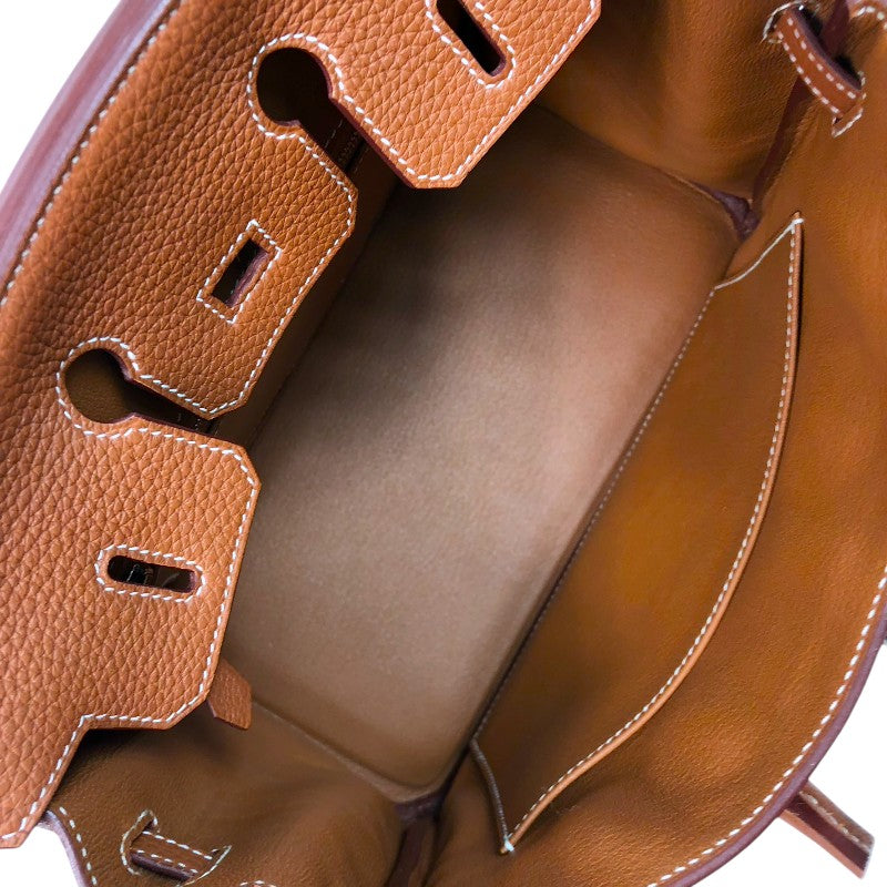 エルメス HERMES バーキン25 Y刻 ゴールド シルバー金具 トゴ レディース ハンドバッグ