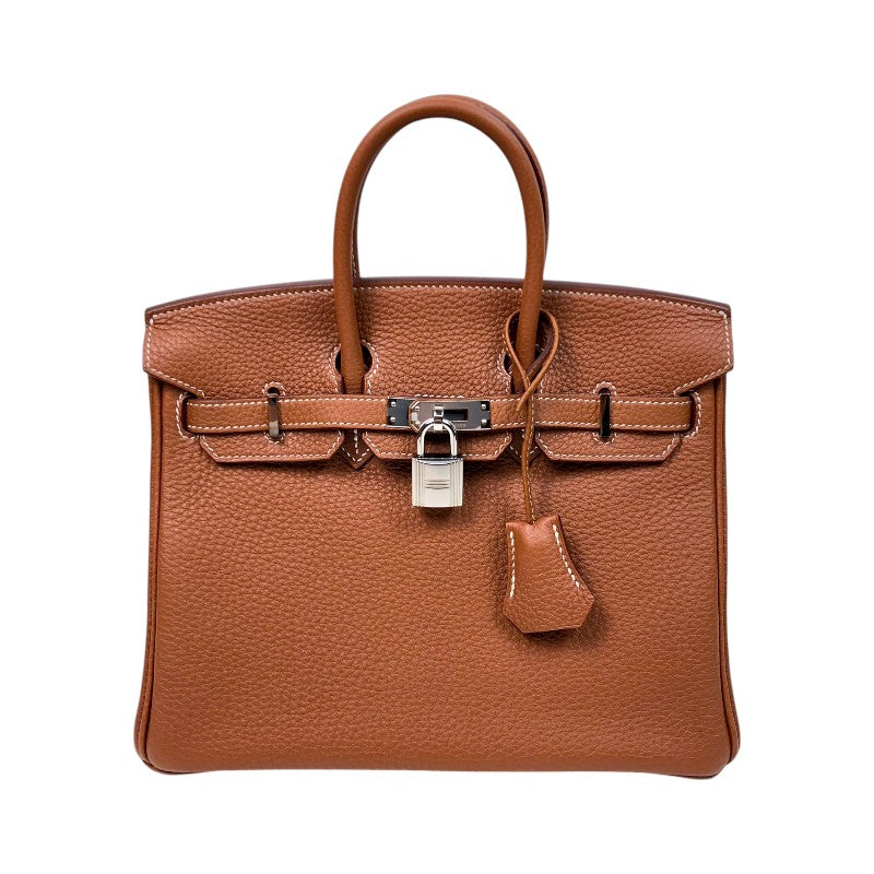 エルメス HERMES バーキン25 Y刻 ゴールド シルバー金具 トゴ レディース ハンドバッグ