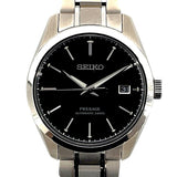 セイコー SEIKO プレサージュ SARX117 ブラック チタン 自動巻き メンズ 腕時計