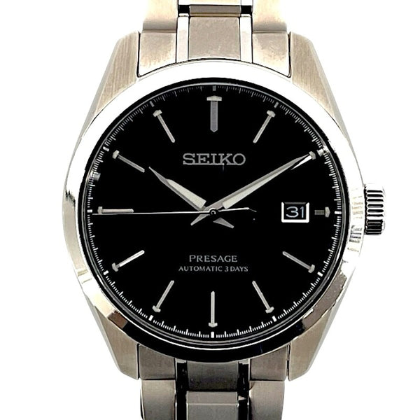 セイコー SEIKO プレサージュ SARX117 ブラック チタン 自動巻き メンズ 腕時計