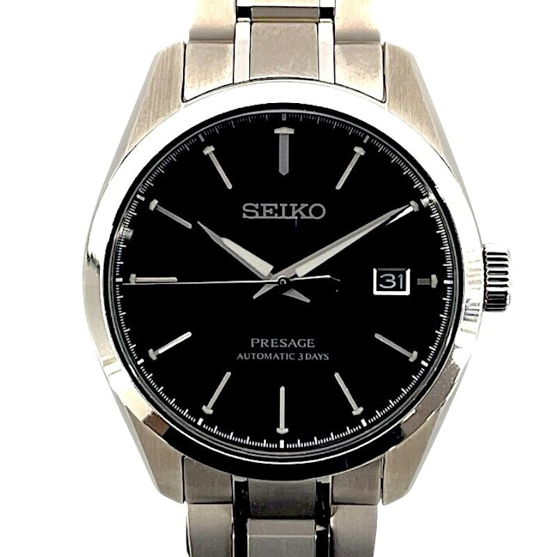 セイコー SEIKO プレサージュ SARX117 ブラック チタン 自動巻き メンズ 腕時計