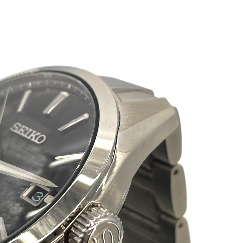 セイコー SEIKO プレサージュ SARX117 ブラック チタン 自動巻き メンズ 腕時計