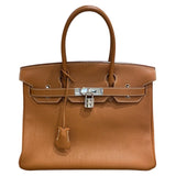 エルメス HERMES バーキン □I刻 ゴールド/シルバー金具 トゴ レディース ハンドバッグ