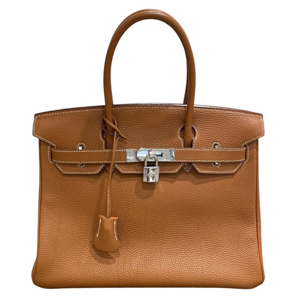 エルメス HERMES バーキン □I刻 ゴールド/シルバー金具 トゴ レディース ハンドバッグ