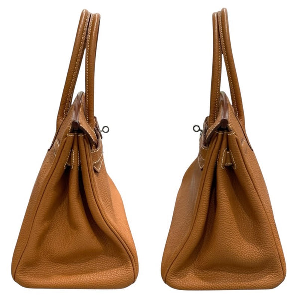 エルメス HERMES バーキン □I刻 ゴールド/シルバー金具 トゴ レディース ハンドバッグ