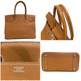 エルメス HERMES バーキン □I刻 ゴールド/シルバー金具 トゴ レディース ハンドバッグ