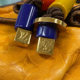 ルイ・ヴィトン LOUIS VUITTON カラハリPM M97000 イエロー レザー/パイソン レディース ハンドバッグ