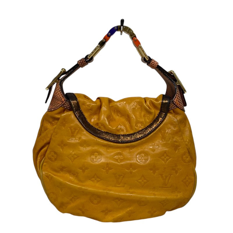 ルイ・ヴィトン LOUIS VUITTON カラハリPM M97000 イエロー レザー/パイソン レディース ハンドバッグ