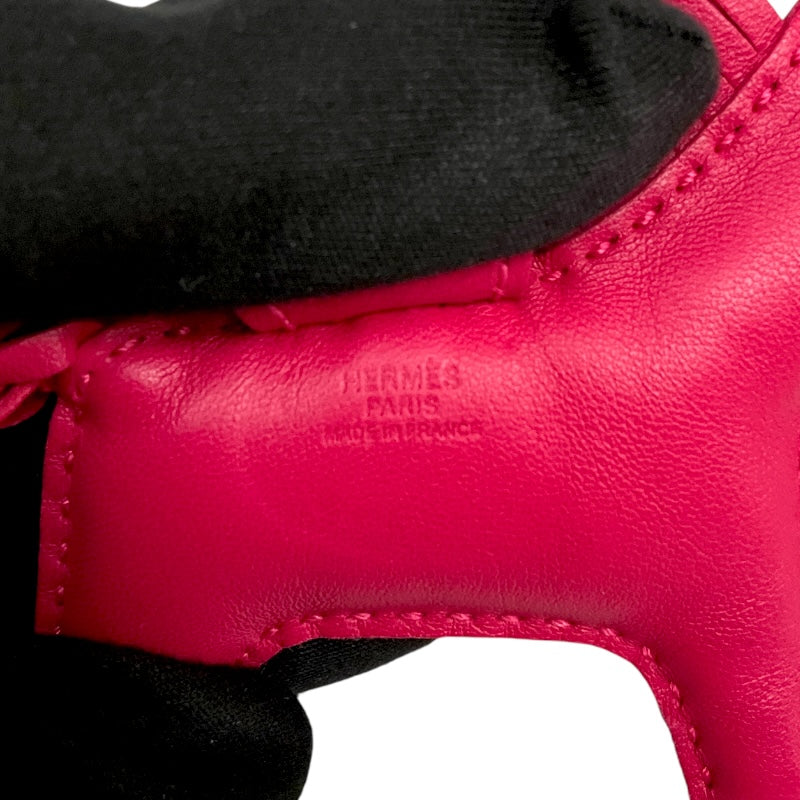 エルメス HERMES ロデオPM Y刻 ローズメキシコ レディース キーホルダー